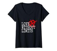 Mujer Relación Anarquía Lema Amor Sin Límites RA Love Camiseta Cuello V