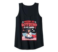 Mujer Relaciones A Distancia Missing My Boyfriend Is My Cardio Camiseta sin Mangas