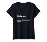 Mujer Relatable Funny British Dictionary Definition Christmas Camiseta Cuello V
