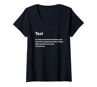Mujer Relatable Funny British Dictionary Definition Taxi Camiseta Cuello V
