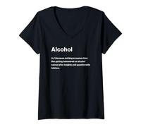 Mujer Relatable Funny Dictionary Definition Alcohol Camiseta Cuello V