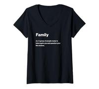 Mujer Relatable Funny Dictionary Definition Family Camiseta Cuello V