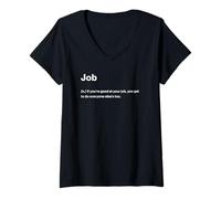 Mujer Relatable Funny Dictionary Definition Job Camiseta Cuello V