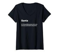 Mujer Relatable Funny Dictionary Definition Santa Camiseta Cuello V