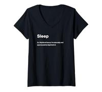 Mujer Relatable Funny Dictionary Definition Sleep Camiseta Cuello V