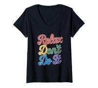 Mujer Relax Don't Do It Inspirado Retro 80's As Don't Do It Camiseta Cuello V