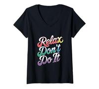 Mujer Relax Don't Do It Inspirado Retro 80's As Don't Do It Camiseta Cuello V