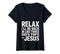 Mujer Relax I'Ll Be Back In Like Three Days Tops - Jesus - Camiseta Cuello V
