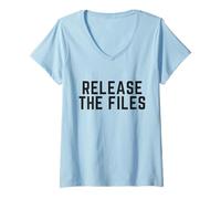 Mujer RELEASE THE FILES Camiseta Cuello V