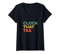 Mujer Reloj Que Té Meme Adolescente Mentira Tween Gen Z Argot Verdad Chismes Camiseta Cuello V