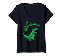 Mujer Remington I'm Rrremington Lindo T-Rex Dino Roar Nombre para Niños Camiseta Cuello V
