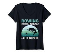 Mujer Remo A Veces Todos Necesitamos un Poco de motivación Mosasaurus Camiseta Cuello V