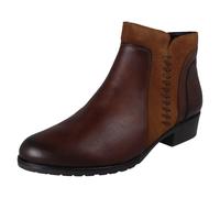 Mujer Remonte Bloque de Piel Tacón Botines Con Desmontable Plantillas: D6893