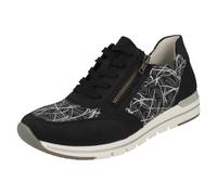 Mujer Remonte Cordones & Cremallera Elegante con Tacón Diario Zapatillas Casual