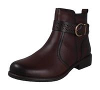 Mujer Remonte Cremallera Cuero Detalle Hebilla Forro Polar Botines - D0F81