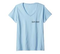 Mujer REPO Man REPOSESIÓN Agente Camiseta Cuello V