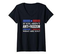 Mujer Resist Fascism Fight If You Aren't Anti-Fascism What Are You Camiseta Cuello V