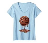 Mujer Respect The Drip Basketball Spinks Chocolate Cream Drip Camiseta Cuello V