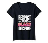 Mujer Respect The Drip Glaze Discipline Camiseta Cuello V