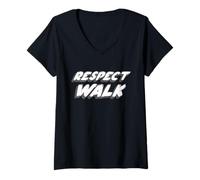 Mujer Respect Walk | Cita de la película Respect Song 1990 Camiseta Cuello V