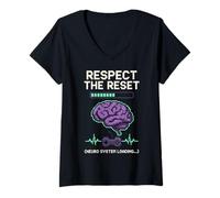 Mujer Respetar la Conciencia sobre la Epilepsia Camiseta Cuello V