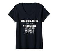 Mujer Responsabilidad Responsabilidad Evidencia Seguridad Amateurs Camiseta Cuello V