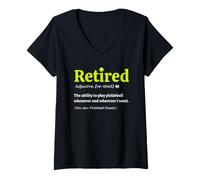 Mujer Retired Definition Funny Pickleball Lover Retirement Camiseta Cuello V