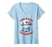 Mujer Retired Nurse GNOME I Need To Retire from Retirement Saying Camiseta Cuello V