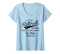 Mujer Retired Officially Retirement Under New Management See Wife Camiseta Cuello V