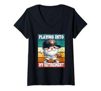 Mujer Retirement Baseball Gnome With Sayings For Baseball Coach Camiseta Cuello V