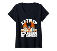 Mujer Retirement Whiskey Bourbon GNOME Mom and Dad Drinking Couple Camiseta Cuello V