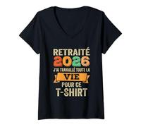 Mujer Retraité 2026 Humor Cadeau Homme Départ Retraite Camiseta Cuello V