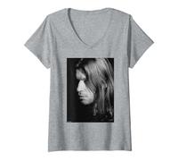 Mujer Retrato de Aphex Twin DJ Richard D James por Andy Willsher Camiseta Cuello V