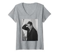 Mujer Retrato De Bryan Ferry De Roxy Music De Simon Fowler Camiseta Cuello V