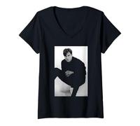 Mujer Retrato de Greg Dulli Afghan Whigs De Andy Willsher Camiseta Cuello V
