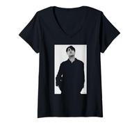 Mujer Retrato de Greg Dulli The Afghan Whigs Singer por Andy Willsher Camiseta Cuello V