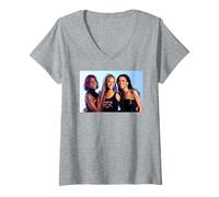 Mujer Retrato de Grupo Infantil de Survivor Era Destiny 2001 Camiseta Cuello V