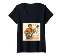 Mujer Retrato de la hermana Rosetta Tharpe Camiseta Cuello V