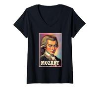 Mujer Retrato de Mozart 1780 Camiseta Cuello V