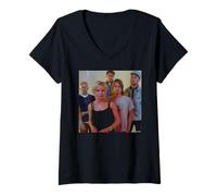 Mujer Retrato de Rock Band The Cardigans De Andy Willsher Camiseta Cuello V