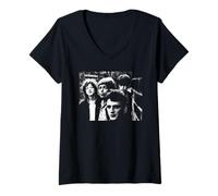 Mujer Retrato de She Goes Rock Band The La's There por AJ Barratt Camiseta Cuello V