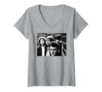 Mujer Retrato de The La's There She Goes Rock Band por AJ Barratt Camiseta Cuello V