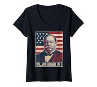 Mujer Retrato de William Howard Taft Camiseta Cuello V