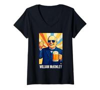 Mujer Retrato de William Mckinley Camiseta Cuello V