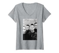 Mujer Retratos de Depeche Mode Violator Era por AJ Barratt Camiseta Cuello V