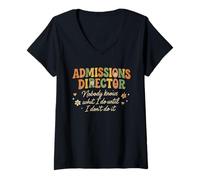 Mujer Retro Admissions Director Nadie Sabe lo Que Hago Gracioso Camiseta Cuello V
