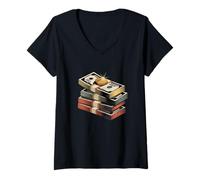 Mujer Retro Dinero Gráfico I Love Money Show Me The Money Meme Camiseta Cuello V