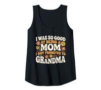 Mujer Retro Floral Ascenso a Abuela Camiseta sin Mangas