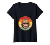 Mujer Retro Gorilla Gym Workout Train Like a Beast Powerlifting Camiseta Cuello V
