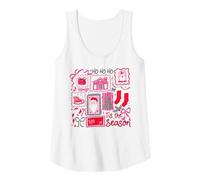 Mujer Retro Navidad Patchwork Holiday Ho Ho Ho Tis The Season Camiseta sin Mangas